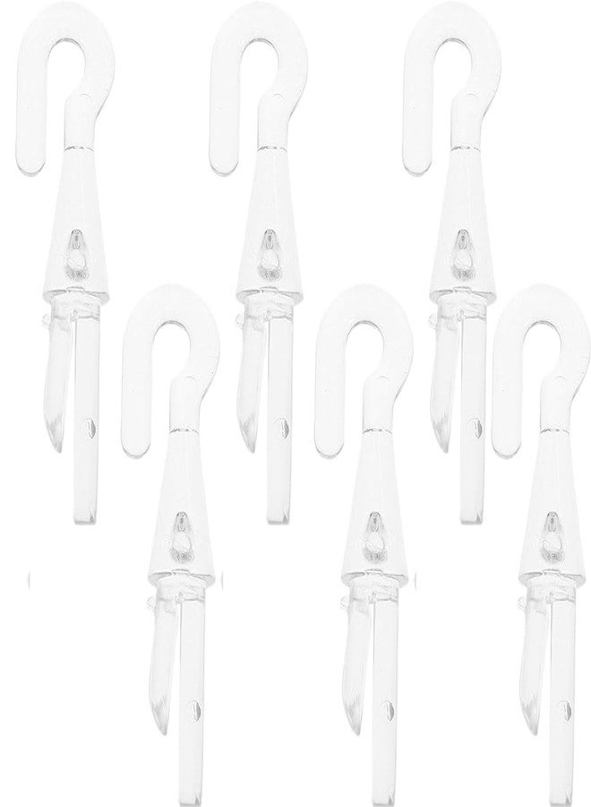 Quweiz 6 Pcs Shutter Turn Rod Head Blind Parts, Vertical Blind Wand Hook, Blinds Curtain Hooks, Blind Wand Replacement Hook Tip - Image 1